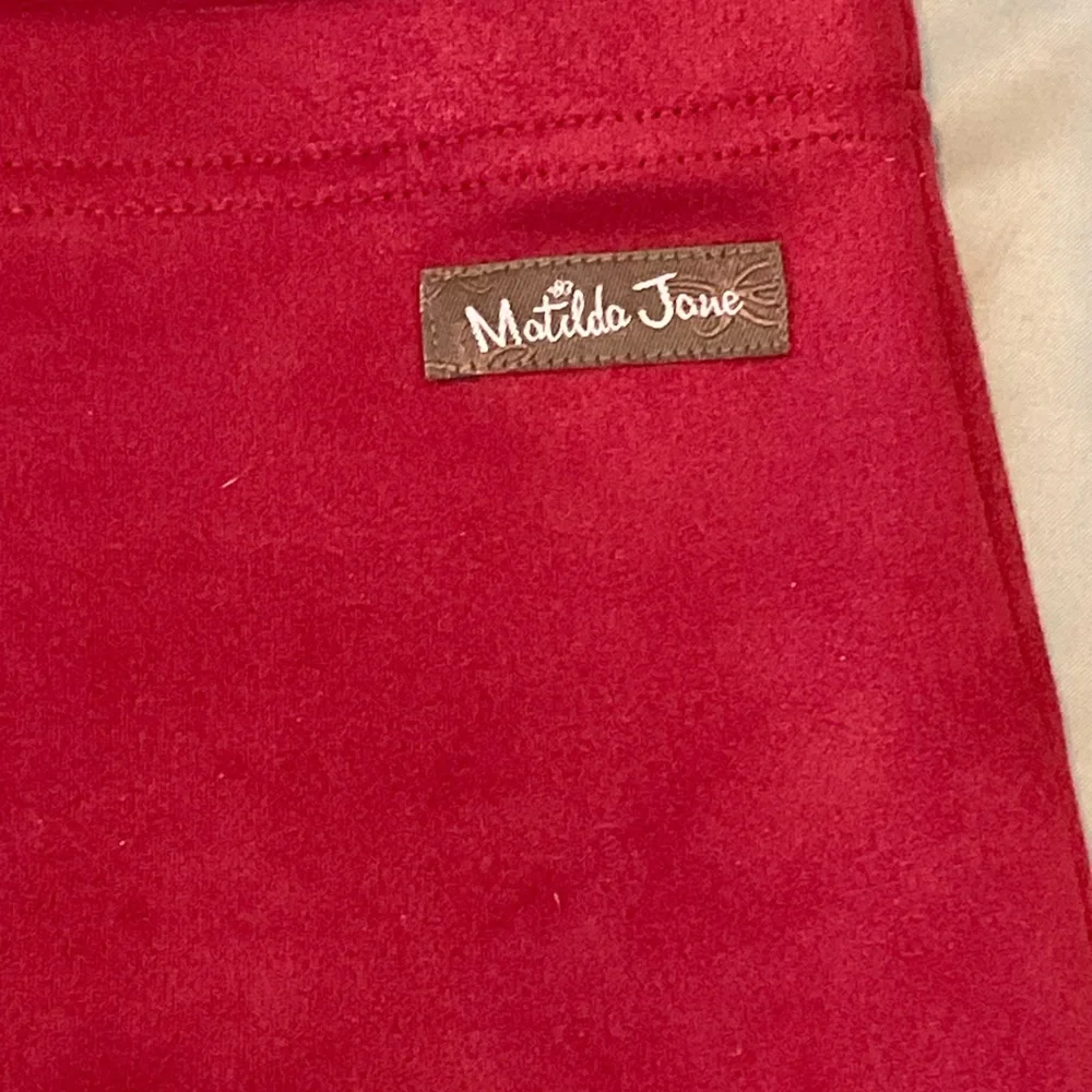 Girls Matilda Jane Heart to Heart Isabella Faux Suede Magenta Moto Leggings 14